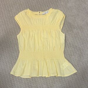 Joe's Jeans Light Yellow Cap Sleeve Blouse